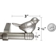 thumbnail image 4 of Urbanest 3/4-inch Cute Bird Designer Decorative Adjustable Window Treatment Curtain Single Rod Set, Heavy Duty, Antique Silver/Pewter, 48"-84", 4 of 8