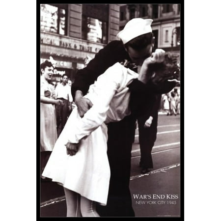 Kissing the War Goodbye VJ Day Times Square August 14 1945 Poster Poster Print by Lt Victor Jorgensen