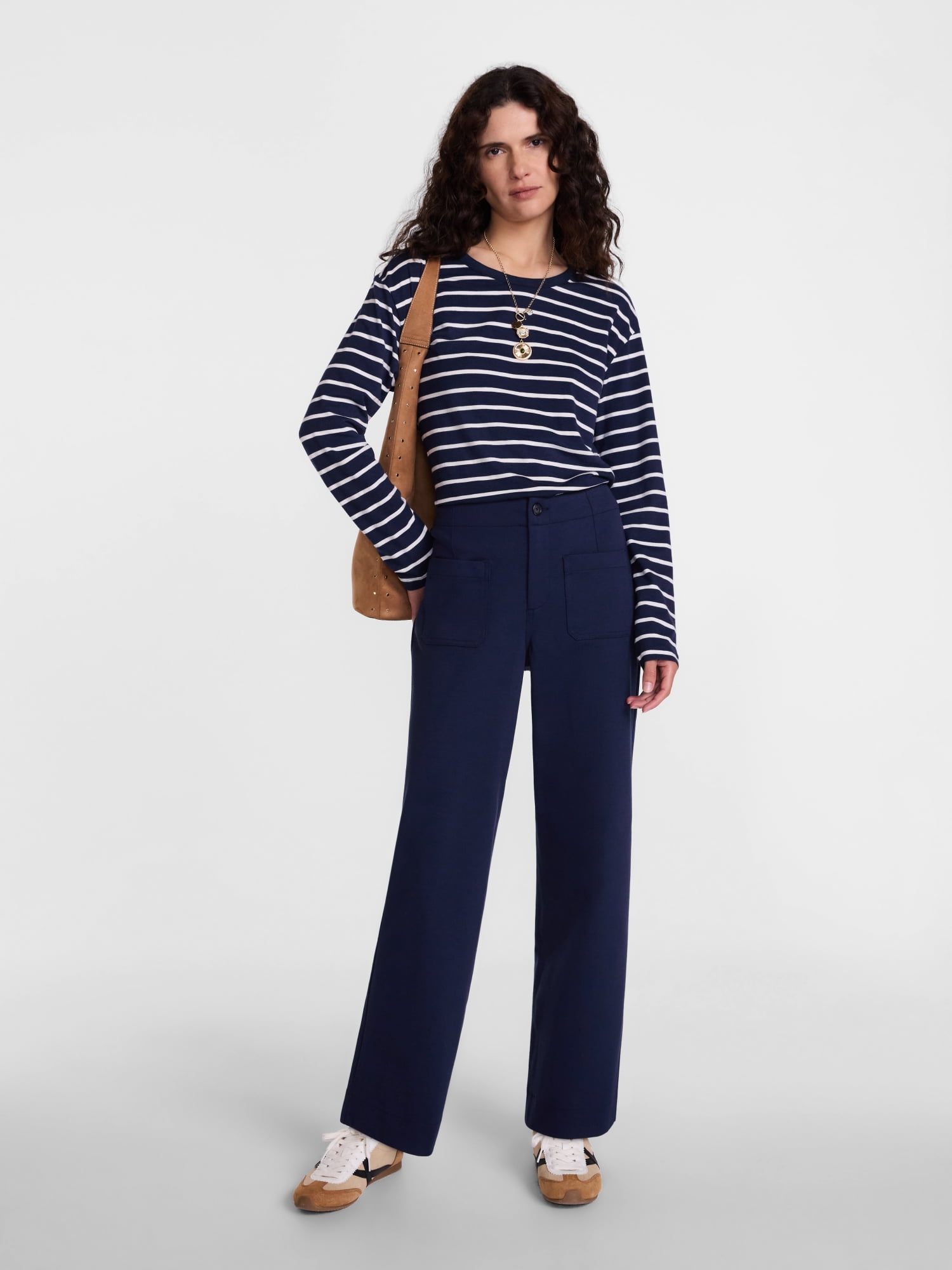 Scenario Women's Patch Pocket Ponte Pants, 28" Inseam, Sizes 0-20