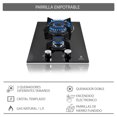 thumbnail image 3 of Parrilla de gas para empotrar de 2 quemadores, con cubierta de cristal templado negro DOMINO GLASS, 3 of 6