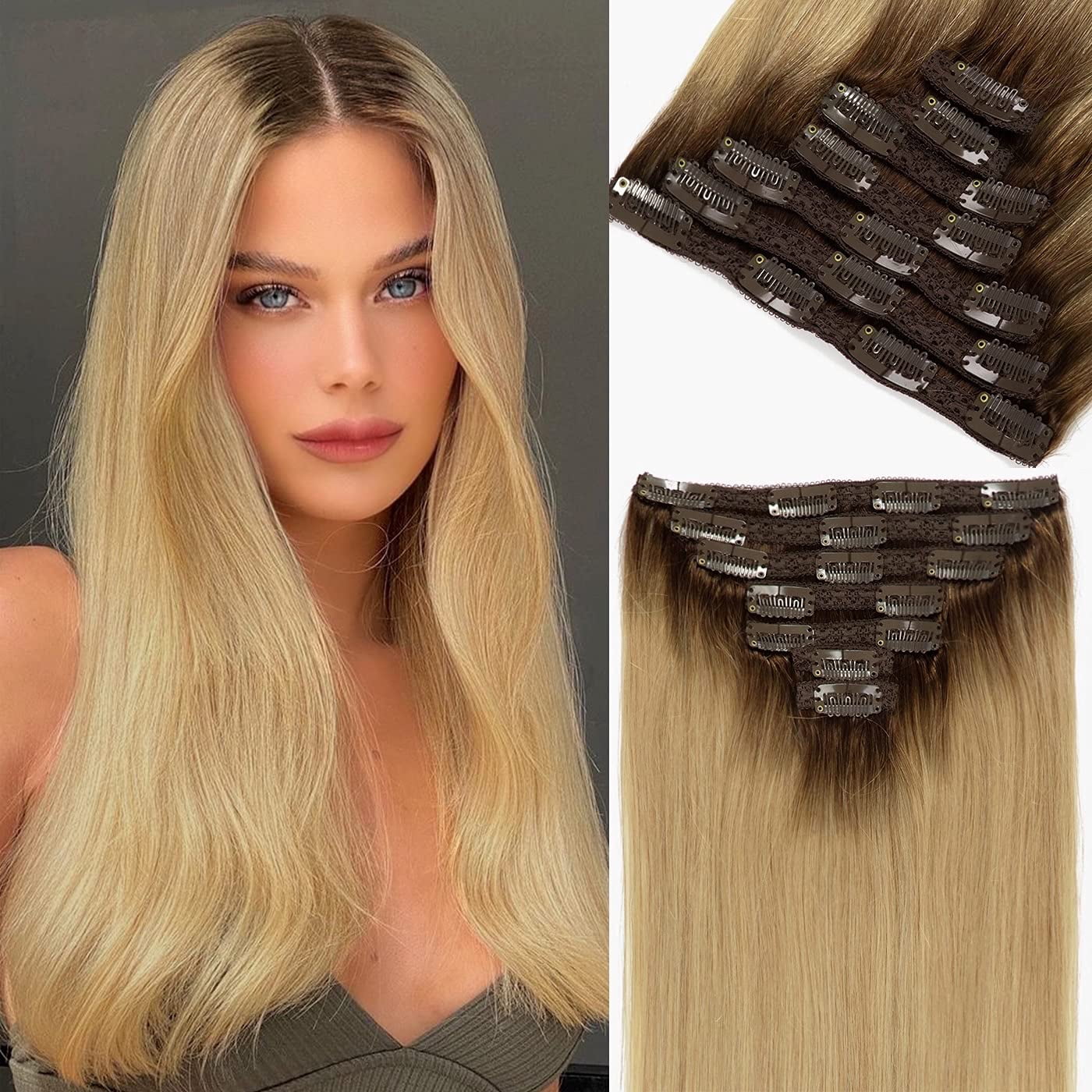 Seamless Clip In Hair Extensions 7 Pieces 20 Inch new pattern Clip Hair