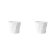 thumbnail image 4 of Wosthever Maceta de plástico con bandeja para suculentas, maceta para jardín de guardería, macetas ligeras estables nórdicas para el hogar, Blanco 2piezas, 4 of 6