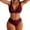 Wine, variant on WREESH Womens High Waisted Bikini Bikini Solid Set Swimsuit Two Piece Filled Bra Swimwear Beachwear Bathing Suit Purple