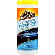 Armor All 78509 Air Freshening Car Protectant Wipes, Cool Mist Scent, 25-Count, Each