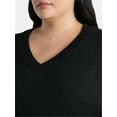 thumbnail image 4 of Terra & Sky Women's Plus V Neck Tunic Sweater, Lightweight, Sizes 0X-5X, 4 of 5
