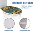 thumbnail image 5 of ZUXONGSY Aztec Tribal Sunflower Toilet Lids Covers Easy to Install Toilet Lid Cover with Stretch Edges Washroom Toilet Bowl Dust Cover Stretchable Toilet Covers for Women Men, 5 of 6