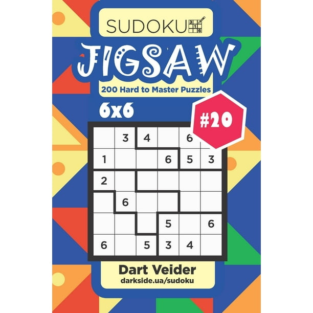 Jigsaw Sudoku Jigsaw 200 Hard to Master Puzzles 6x6 (Volume 20