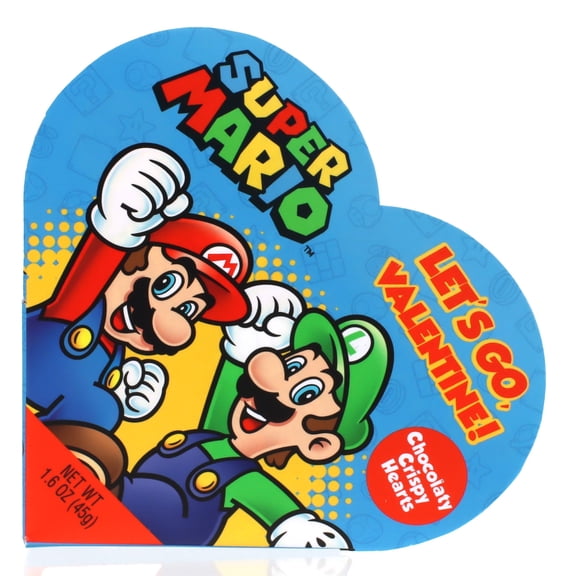 Frankford Super Mario Valentine's Day Chocolaty Crispy Heart Box 1.6oz