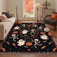 thumbnail image 6 of GENIMO 2'x3' Halloween Doormat, Washable Non Slip Soft Gothic Skull Outdoor Door Mat for Front Door Covered Porch Patio Entryway, Pumpkin Noir, 6 of 6