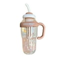 thumbnail image 1 of GUANGHONG Large Capacity Water Cup Summer Plastic Cup Iced Coffee and Teas Gym Sports Water Bottle Straw Cup 1200ml Water Cup, 1 of 9