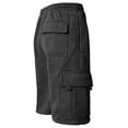 thumbnail image 4 of Hat and Beyond Men's Basic Casual Comfort Fleece Cargo Sweat Shorts with Drawstring, 4 of 5