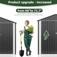 thumbnail image 3 of NETAJE 9'x4' Outdoor Metal Storage Shed with Upgraded Frame and Lockable Doors for Backyard, Garden, Lawn, 3 of 9
