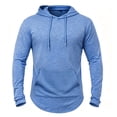 thumbnail image 5 of Lightweight Hoodies for Men Long Sleeve Plain Pullover Sweatshirt with Pockets Fall Gym Workout Hoodie, 5 of 6
