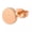 rose gold, variant on Unisex Punk Round Barbell Stud Earrings Titanium Stainless Steel Ear Ring Jewelr-black-10mm