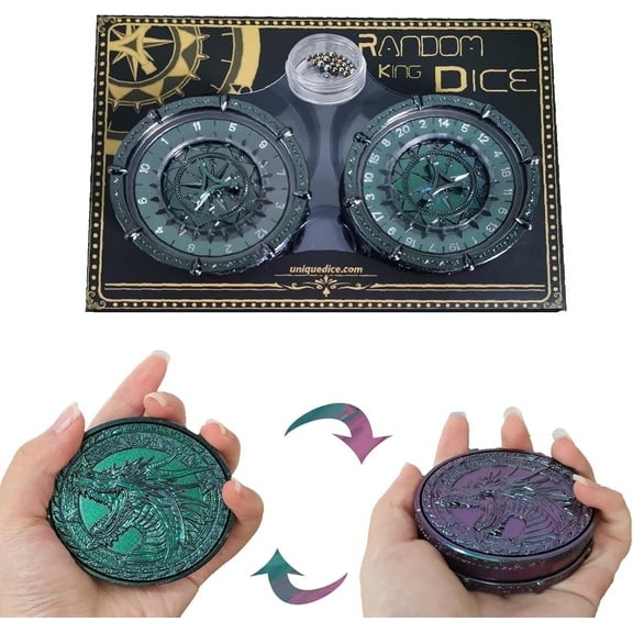 Random Roulette Dice King, Color Changing, Unique Dungeons and Dragons Dice Set