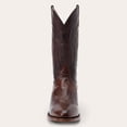 thumbnail image 3 of Men's Stetson Wyatt Smooth Ostrich Boots Handcrafted Round Toe Tobacco, 3 of 7