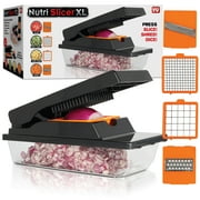 Nutrislicer XL مادولين القطاعة الخضار المروحية الجبن مبشرة المطبخ الغذاء المقامر الخضار البطاطا القاطع 4 شفرات الأسود
