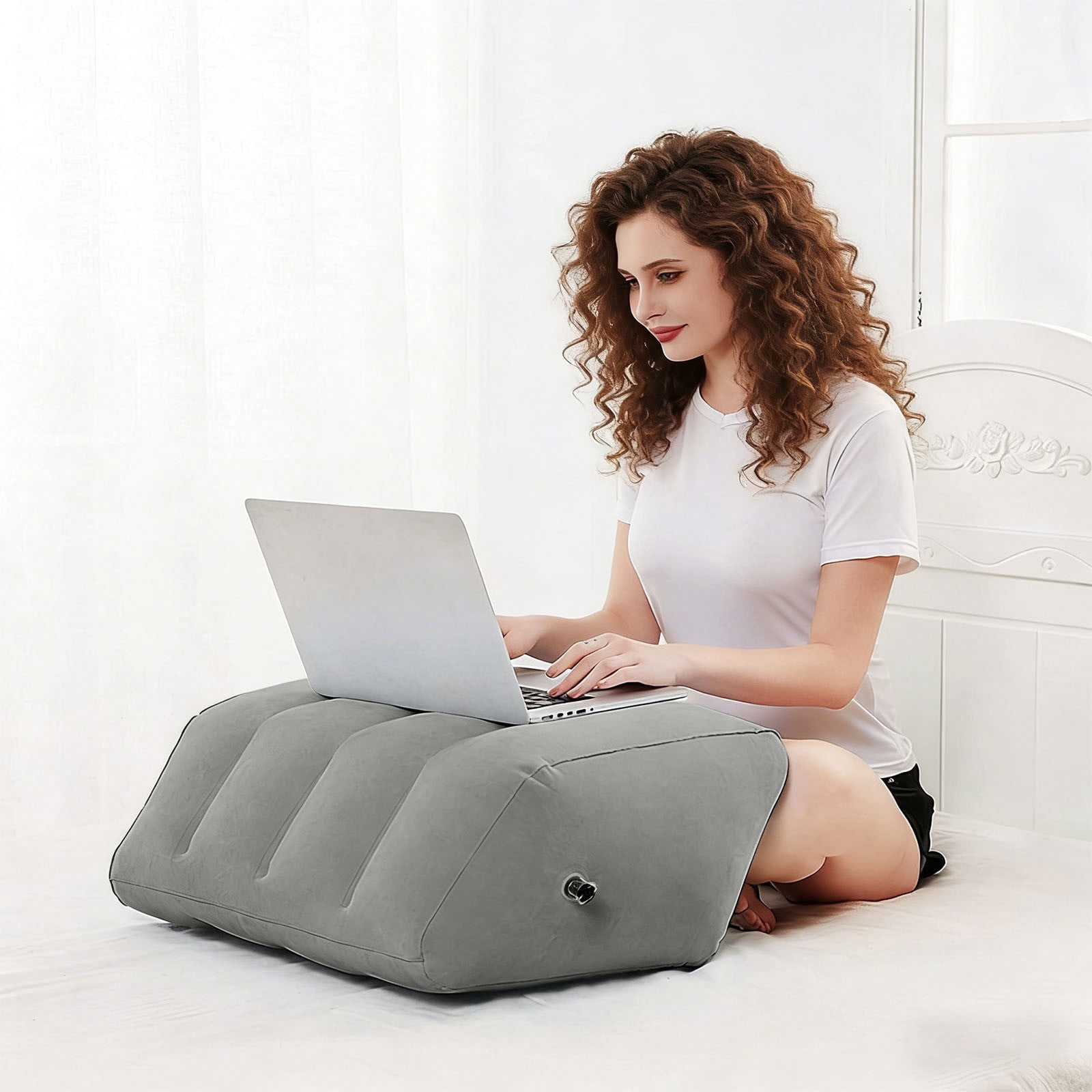 Inflatable Leg Elevation Pillow, Wedge Pillow for Sleeping, Portable Wedge Pillow, Improve Circulataion and Reduce Swelling, for Sleeping, Recovery