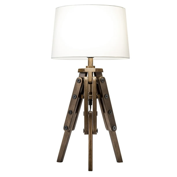 Modern Home Mariner Nautical Wooden Tripod Table Lamp