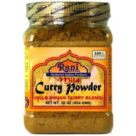 Rani Curry Powder Mild Natural 10-Spice Blend 1lb (16oz) ~ Salt Free | Vegan | Gluten Free Ingredients | NON-GMO 16oz (1lb) 454g ~ PET (Best Indian Curry Powder Brand)