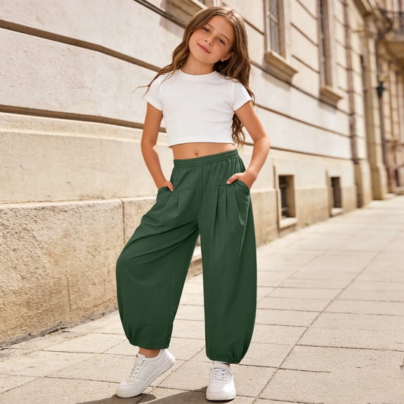 SNKSDGM Back-to-School Girls Pantaloons Casual Playful with Elastic Waist for Everyday Outdoor Activities Age 1-8 Years Comfortable Spring Summer Pants