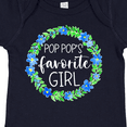 thumbnail image 4 of Inktastic Pop Pop's Favorite Girl Blue Flowers Wreath Girls Baby Bodysuit, 4 of 5