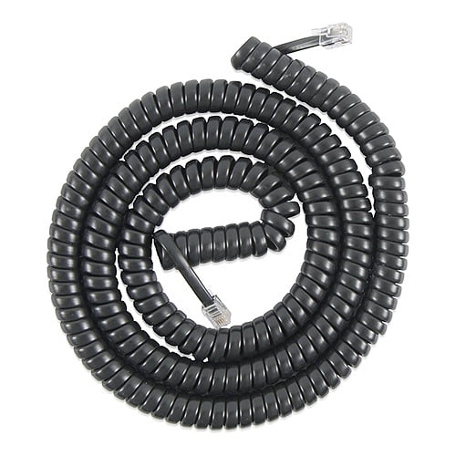 NEW 25' Black Handset Curly Cord for Vodavi Starplus Series Phone receiver cord 