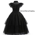 thumbnail image 4 of Black Dress for Girls Kids Halloween Movie Cosplay Costume Outfit, 4 of 10