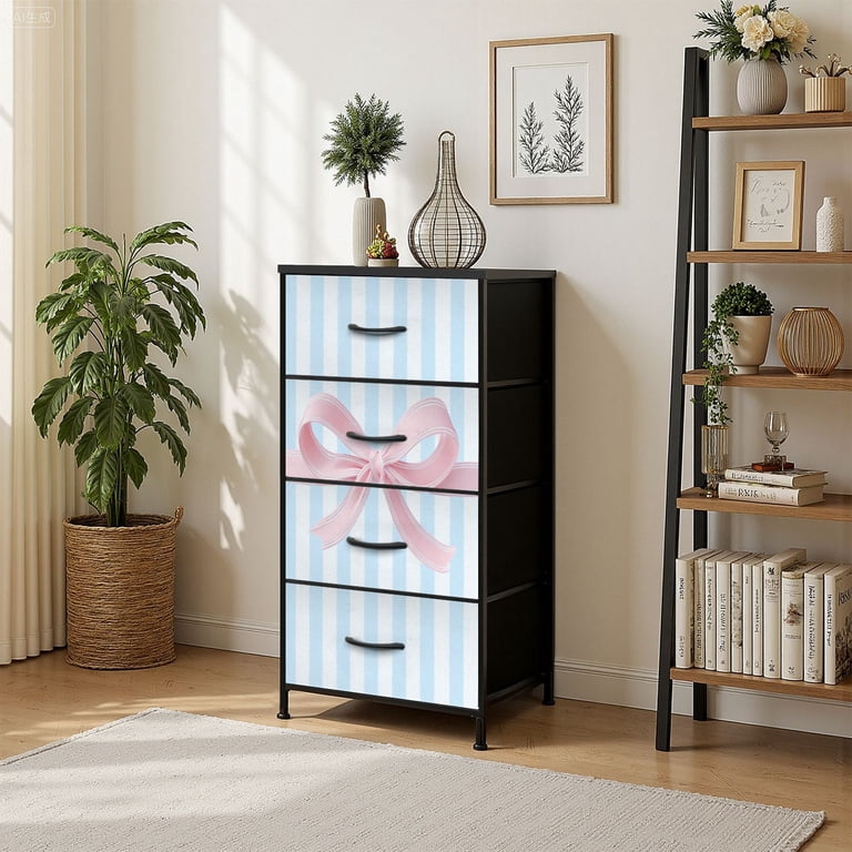 pink and blue dresser 10 Drawer Tall Vertical Dresser