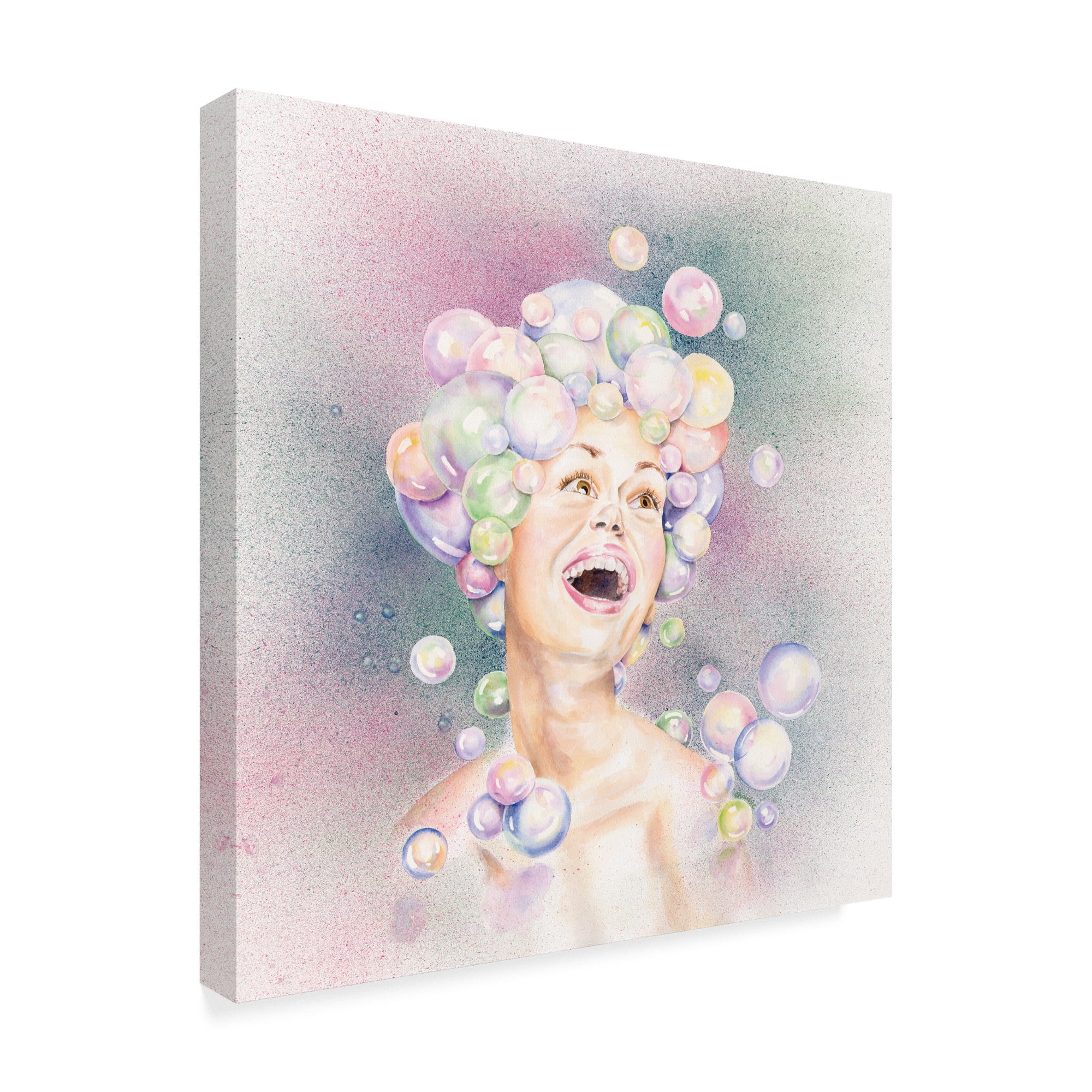 Trademark Fine Art 'Bubble Head' Canvas Art by Charlsie Kelly