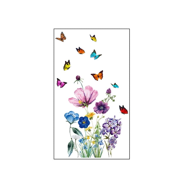 Ounissouiy Etiqueta engomada de la pared de los insectos de la flor decoración de la ventana electrostática antiestática decoración de la casa de Decoración del hogar Ounissouiy HA078996-00