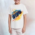 thumbnail image 2 of KPOPLK Boys Summer Top Crewneck Short Sleeve T Shirt for 3t 4t 5t 6t 7t 8t 9t Cartoon Graphic Tee Trendy Shirt Size 13-14 Years,White, 2 of 4