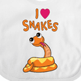 thumbnail image 4 of Inktastic I Love Snakes Boys or Girls Baby Bib, 4 of 4