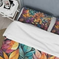 thumbnail image 4 of Designart "Colorful Vibrant Foliage" Abstract Botanicals Bedding Covert Set - Modern Multi-Color Abstract Bed Set With 2 Shams, 4 of 6