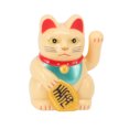 thumbnail image 5 of Yajisi 2 Inch Chinese Lucky Cat Fortune Decoration Waving Arm Solar Powered Figurine for Home Office Car Desk Ornament, Yellow, Sit Up Straight, 5 of 5