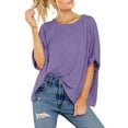 thumbnail image 2 of UVN Oversized T Shirt for Women Summer Casual Short Sleeve Tee Ladies Loose Crewneck Tops, 2 of 7