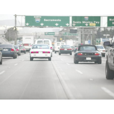 Highway Traffic, Los Angeles, California, Usa Print Wall (Best Traffic App Los Angeles)