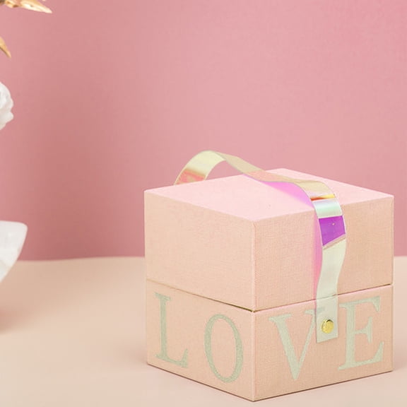 Valentine'S Day Gift Boxes With Lids For Presents, Chocolate Gift Box, Gift Boxes For Presents Small Gift Candy Boxes Valentines Day Gift Box For Girlfriend Love Box Flowers Gift Box,5 X 5 X 5 Inch