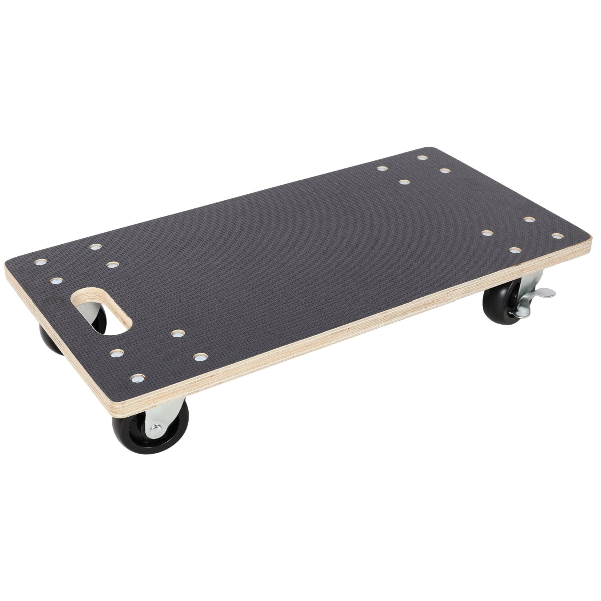LuckyNote 22.5"x11.4" Furniture Moving Wooden Dolly Set of 2, Heavy Duty Rolling Mover with 2 Brake Wheels, Supports 1320 lbs – Black