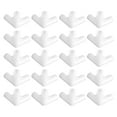 thumbnail image 1 of KAKOWELY 20Pcs Reusable White Plastic Canopy Tent 3 Way Connectors for Frame Support and Garden Use, 1 of 8