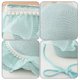thumbnail image 3 of Conjunto de sombrero de paja y bolso de paja con encaje de perlas para niños de 52 a 54 cm de circunferencia, lindo sombrero para el sol para salidas de verano, verde, 3 of 6