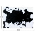 thumbnail image 5 of BizChair Faux Fur Cowhide Area Rug Black White (2 Feet X 3 Feet) Mat, 5 of 7