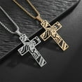 thumbnail image 3 of RYUJNDK Catholic Crucifix Charm Necklace Adjustable Length Neckchain Faith Symbol Pendant Clavicle Chain for Men and Women, 3 of 13