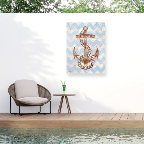 Jean Plout 'Anchors Away' Outdoor Canvas 24x18