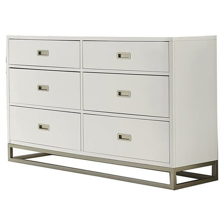 Ne Kids Tinley Park 6 Drawer Dresser In Soft White Walmart Com