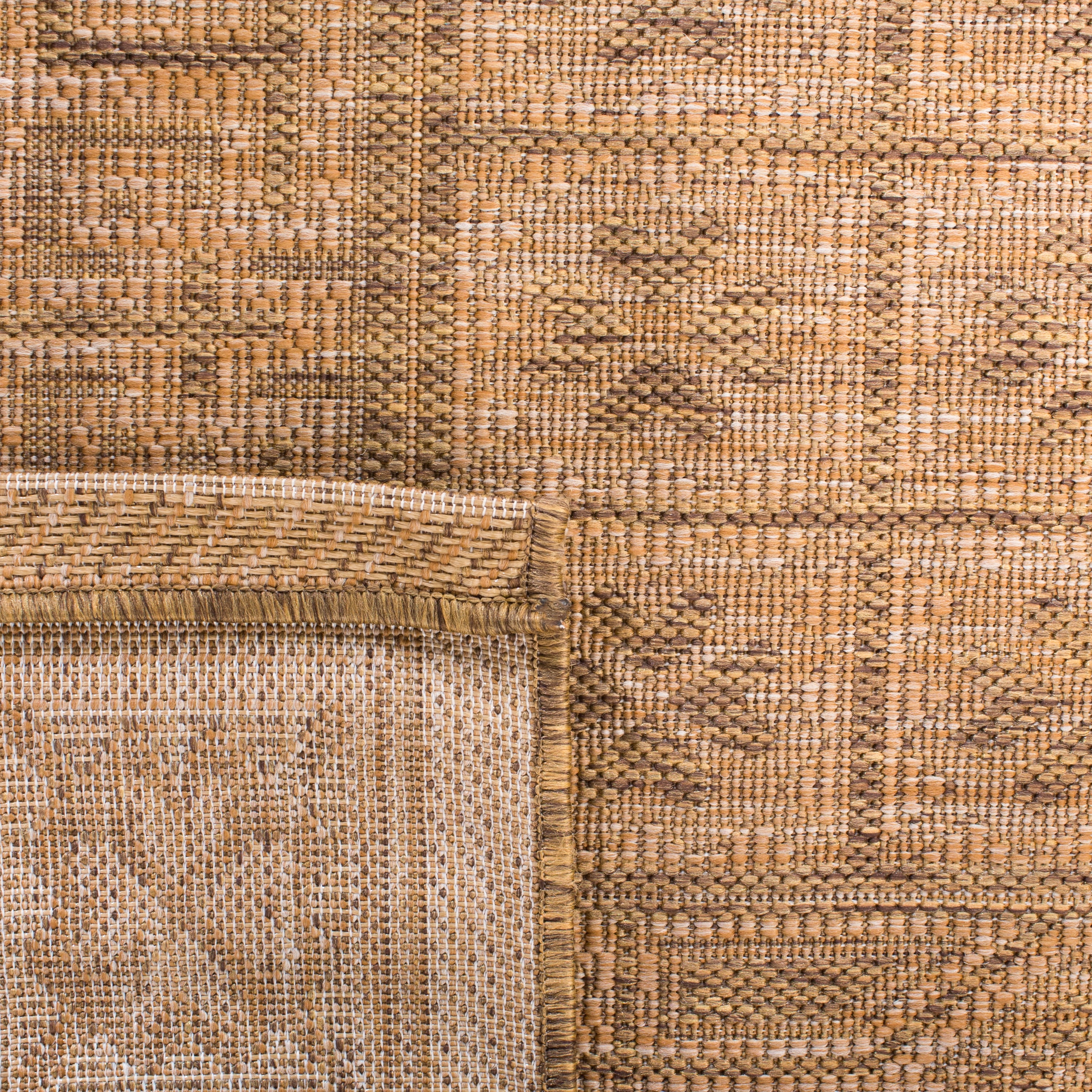 Safavieh Courtyard Alex Geometric Indoor/Outdoor Area Rug, Gold/Natural, 9' x 12'