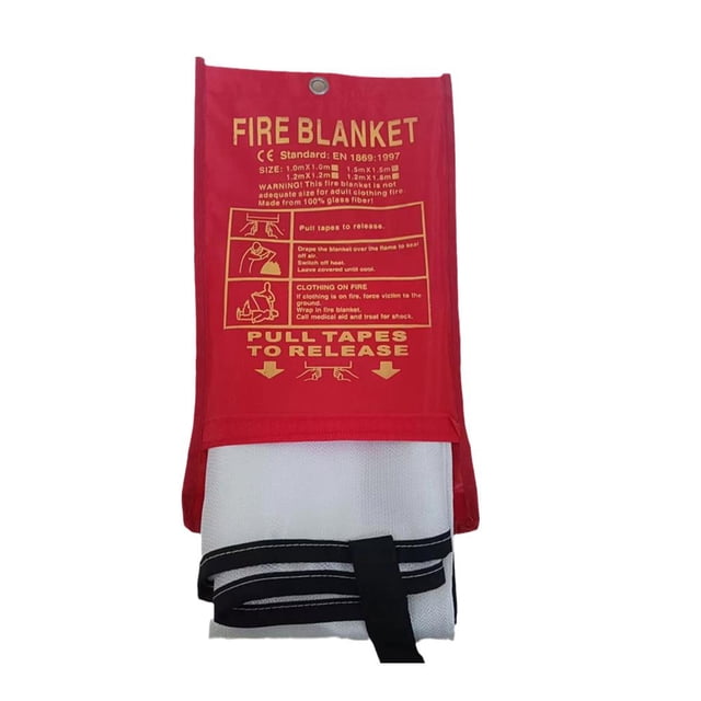 1x Fire Blanket Emergency Fire Suppression Blankets for Home & Kitchen Prep