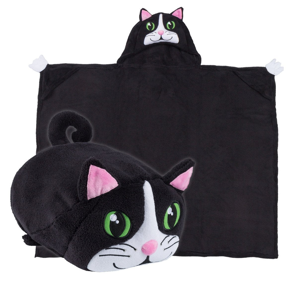 Comfy Critters Stuffed Animal Blanket Cat Kids Huggable Pillow and Blanket Perfect for Pretend Play Travel nap time. Walmart