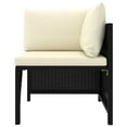 thumbnail image 2 of vidaXL 8 Piece Garden Lounge Set with Cushions Poly Rattan Black, 2 of 5