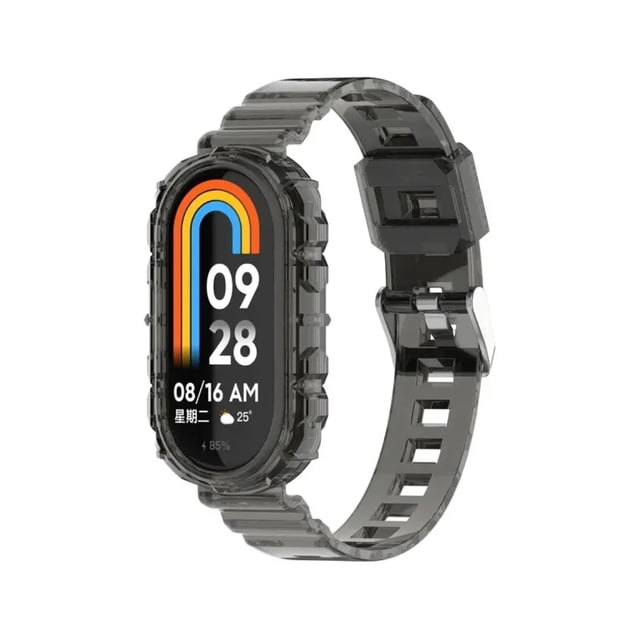 Correa Para Xiaomi Mi Band 8/9/10 Silicón Transparente + Mica